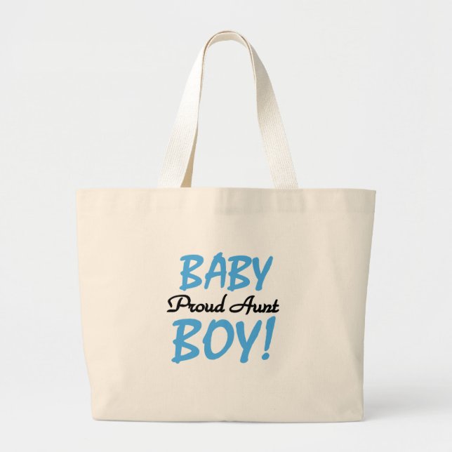 Proud Aunt Baby Boy Tshirts and Gifts Large Tote Bag (Front)
