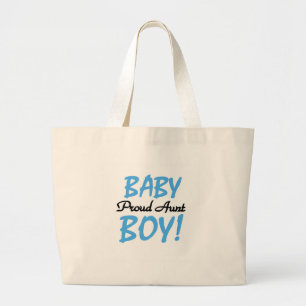 Proud Aunt Baby Boy Tshirts and Gifts Large Tote Bag