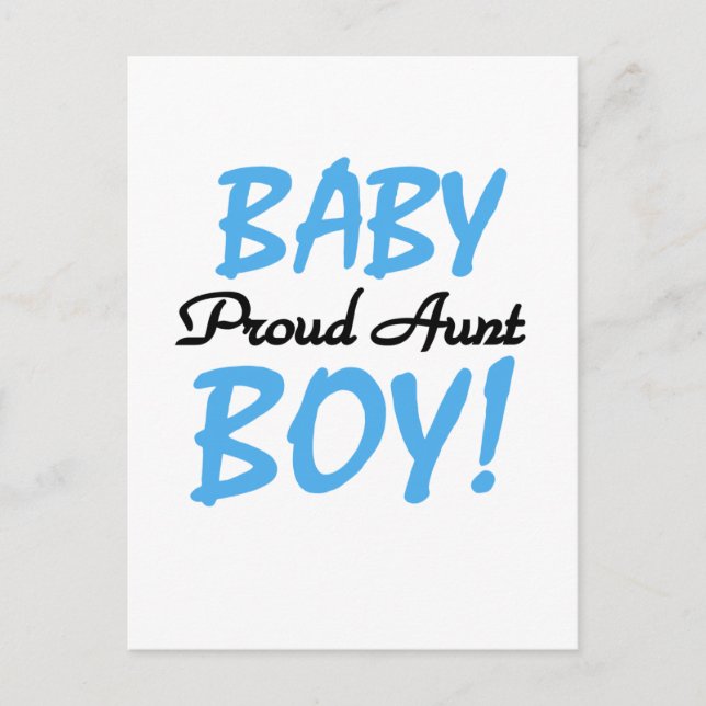 Proud Aunt Baby Boy Tshirts and Gifts Postcard (Front)