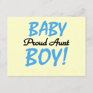 Proud Aunt Baby Boy Tshirts and Gifts Postcard