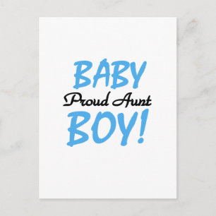Proud Aunt Baby Boy Tshirts and Gifts Postcard