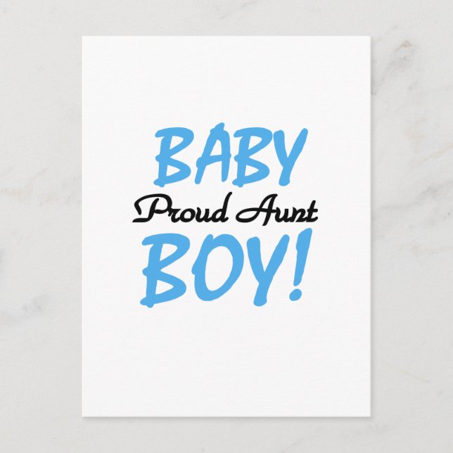 Proud Aunt Baby Boy Tshirts and Gifts Postcard (Front)