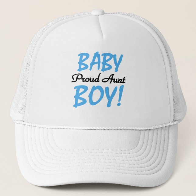 Proud Aunt Baby Boy Tshirts and Gifts Trucker Hat (Front)