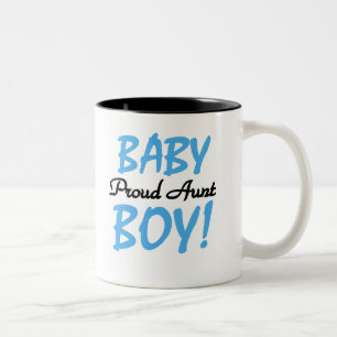 Proud Aunt Baby Boy Tshirts and Gifts Two-Tone Coffee Mug