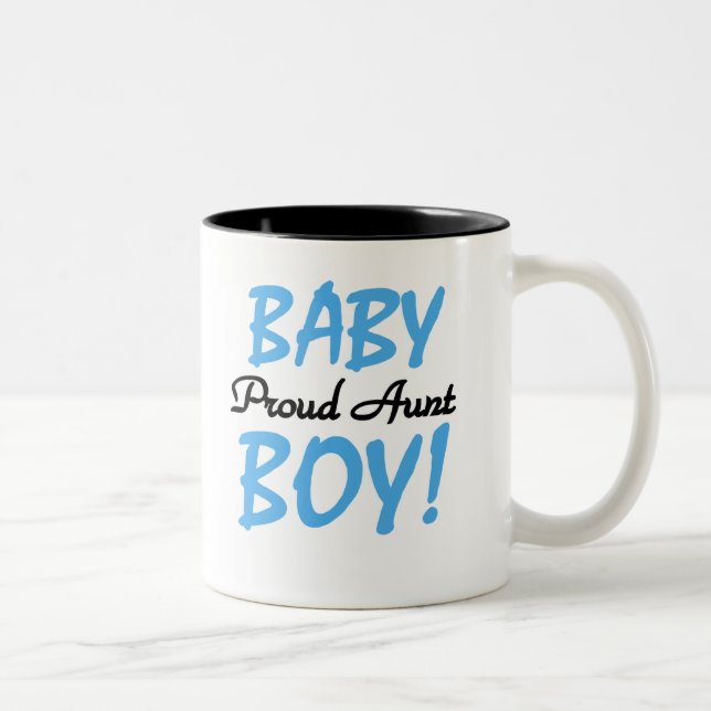 Proud Aunt Baby Boy Tshirts and Gifts Two-Tone Coffee Mug (Right)