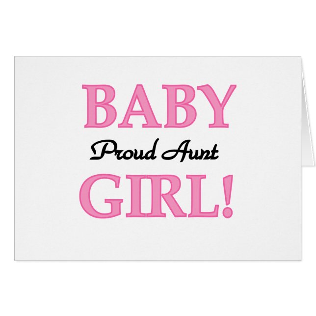 Proud Aunt Baby Girl Tshirts and Gifts (Front Horizontal)