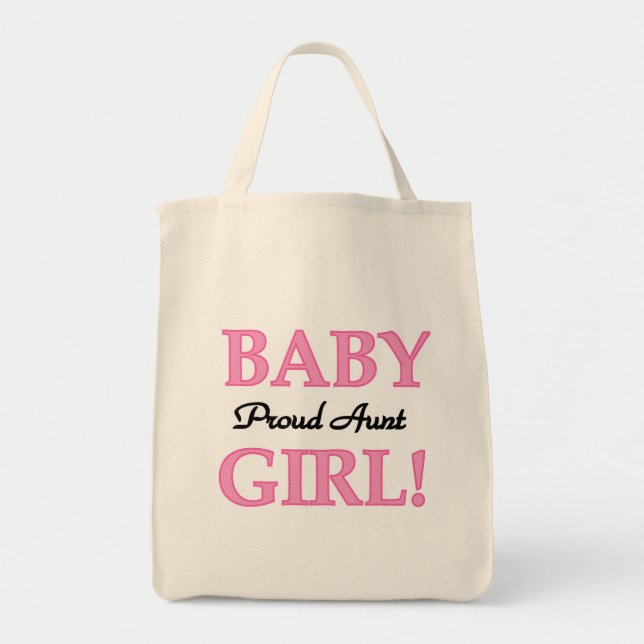 Proud Aunt Baby Girl Tshirts and Gifts Tote Bag (Front)