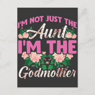Proud Aunt Family Godmother Flower Funny Auntie Postcard