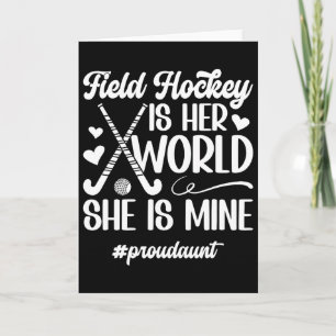Proud Aunt Field Hockey Aunt Of A Field Hockey Pla Card