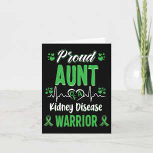 Proud Aunt Kidney Disease Warrior Awareness Ribbon Card
