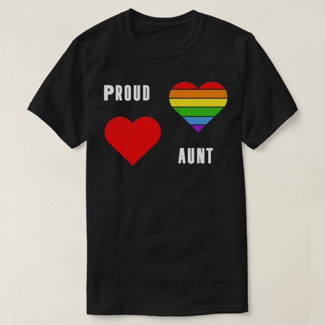 Proud aunt LGBT Pride Month Tee LGBTQ Supporter Gi (Design Front)