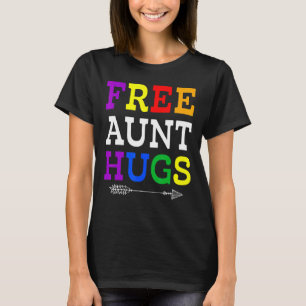 Proud Aunt Lgbtq Free Aunt Hugs Rainbow Lgbt Pride T-Shirt