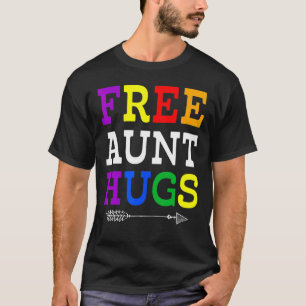 Proud Aunt Lgbtq Free Aunt Hugs Rainbow Lgbt Pride T-Shirt