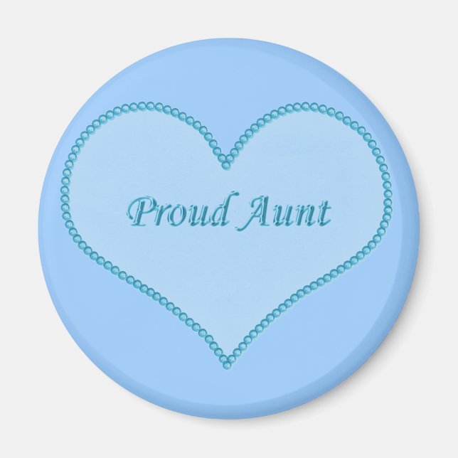 Proud Aunt Magnet, Blue Magnet (Front)