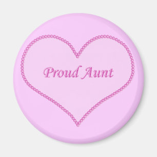Proud Aunt Magnet, Pink Magnet
