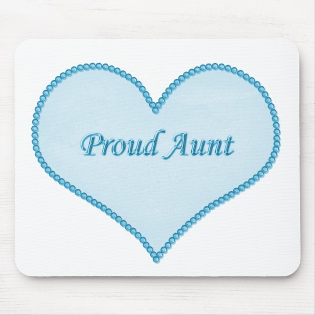 Proud Aunt Mousepad, Blue Mouse Pad (Front)