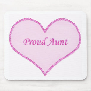 Proud Aunt Mousepad, Pink Mouse Pad