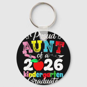 Proud aunt of 2026 kindergarten graduation graduat key ring