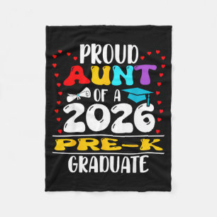 Proud aunt of 2026 pre-k graduate mothers day fleece blanket