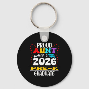 Proud aunt of 2026 pre-k graduate mothers day key ring