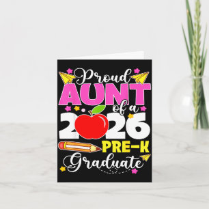 Proud aunt of 2026 pre-k graduate mothers dayProud Card