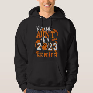 Proud Aunt Of A 2023 Senior 23 Basketball Graduati Hoodie
