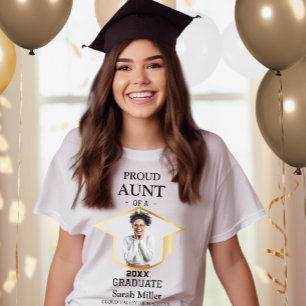 Proud Aunt of a 2024 Graduate With Photo & Name T-Shirt