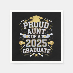 Proud Aunt Of A 2025 Graduate Graduation Family Napkin
