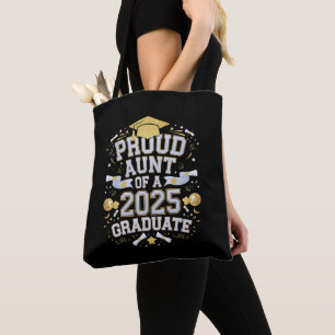 Proud Aunt Of A 2025 Graduate Graduation Family Tote Bag
