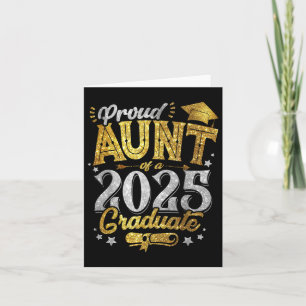 Proud Aunt Of A 2025 Graduate Senior Graduation Wo Card