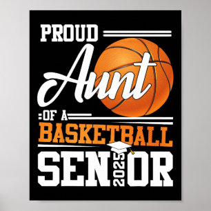 Proud Aunt Of A 2025 Senior Graduate Sketll Poster