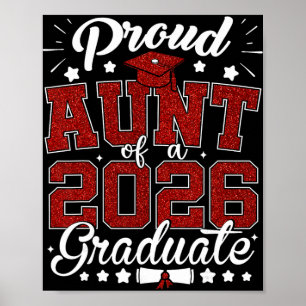 Proud Aunt Of A 2026 Graduate Senior 2026 Graduati Poster