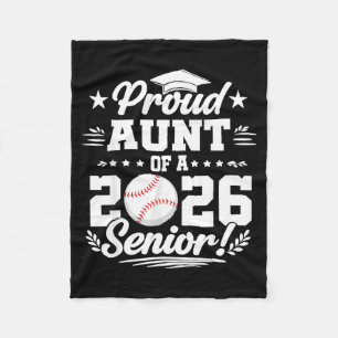 Proud aunt of a 2026 senior baseball graduate Prou Fleece Blanket