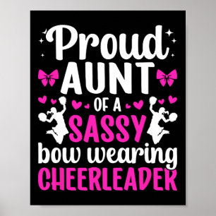 Proud Aunt Of A Cheerleader Aunt Cheer Aunt Cheer Poster
