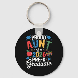 Proud Aunt Of A Cl 2026 Pre-k Graduate Graduation Key Ring