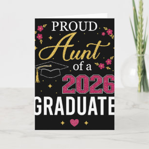 Proud Aunt Of A Cl Of 2026 Graduate For Graduation Card