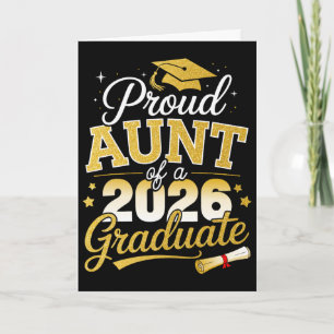Proud Aunt Of A Cl Of 2026 Graduate Senior Graduat Card