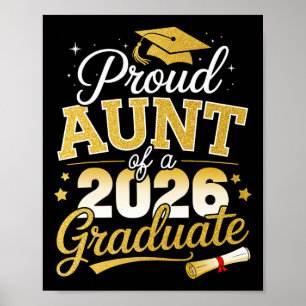 Proud Aunt Of A Cl Of 2026 Graduate Senior Graduat Poster