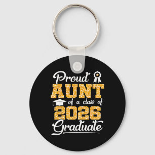 Proud Aunt Of A Cl Of 2026 Senior Funny Graduate 2 Key Ring