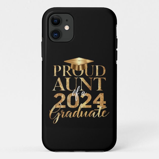 Proud Aunt of a Class of 2024 Senior Graduation Case-Mate iPhone Case (Back)