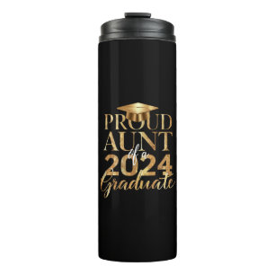 Proud Aunt of a Class of 2024 Senior Graduation Thermal Tumbler