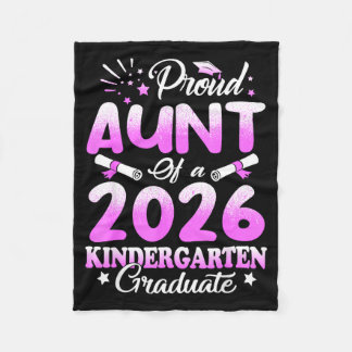 Proud aunt of a class of 2026 graduate floralProud Fleece Blanket