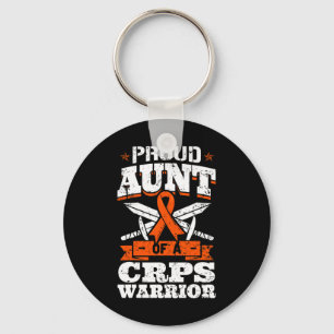 Proud Aunt Of A Crps Warrior Rsd Awareness Ribbon Key Ring