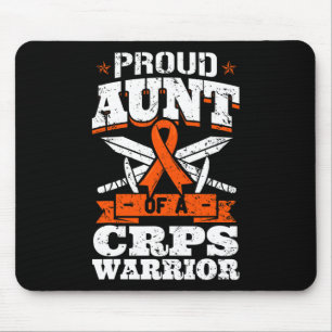 Proud Aunt Of A Crps Warrior Rsd Awareness Ribbon Mouse Pad