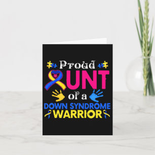 Proud Aunt Of A Down Syndrome Awesome Awareness Fa Card