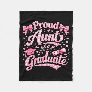Proud aunt of a graduate funny graduation quote fleece blanket