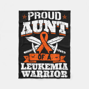 Proud Aunt Of A Leukaemia Warrior Tia Awareness Bl Fleece Blanket
