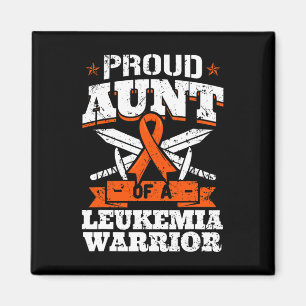 Proud Aunt Of A Leukaemia Warrior Tia Awareness Bl Magnet
