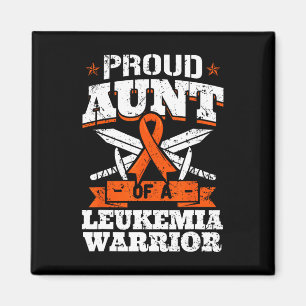 Proud Aunt Of A Leukaemia Warrior Tia Awareness Bl Magnet