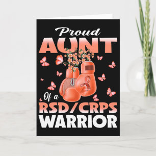 Proud Aunt Of A Rsd Crps Warrior Awareness Boxing Card